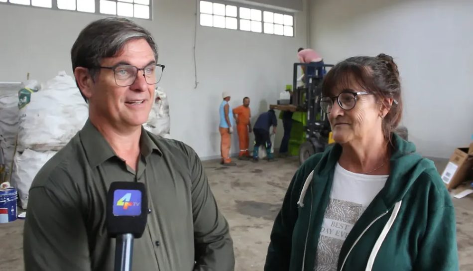 EL COMPLEJO AMBIENTAL DE LAS ROSAS SUMÓ UNA NUEVA PRENSA DE RECICLAJE