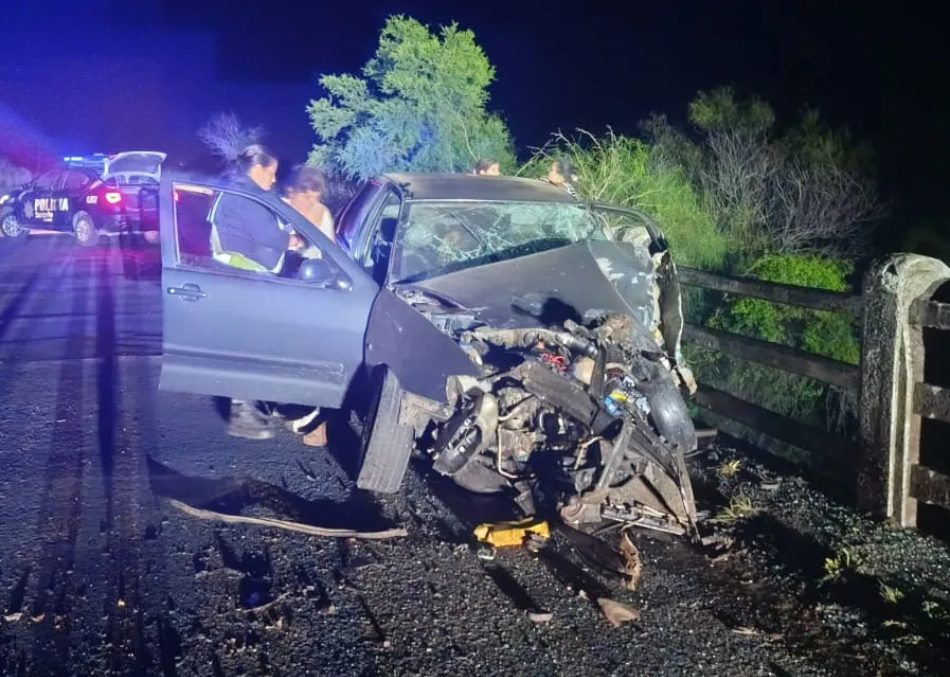 CHOQUE ENTRE UN AUTO Y UN CAMIÓN EN RUTA 65 DEJÓ CUATRO HERIDOS