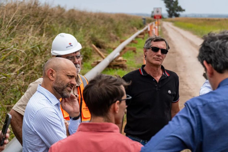 PUCCINI Y VERDECCHIA RECORRIERON LAS OBRAS DEL GASODUCTO DE LA RUTA 20