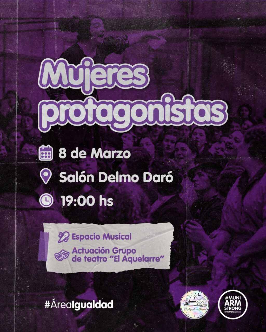 “MUJERES PROTAGONISTAS”: UN EVENTO POR EL DÍA INTERNACIONAL DE LA MUJER EN ARMSTRONG