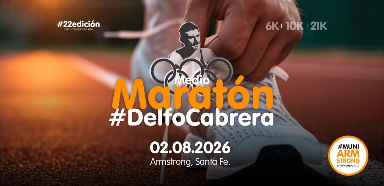 INSCRIPCIONES ABIERTAS PARA EL MEDIO MARATÓN DELFO CABRERA ARMSTRONG 2026