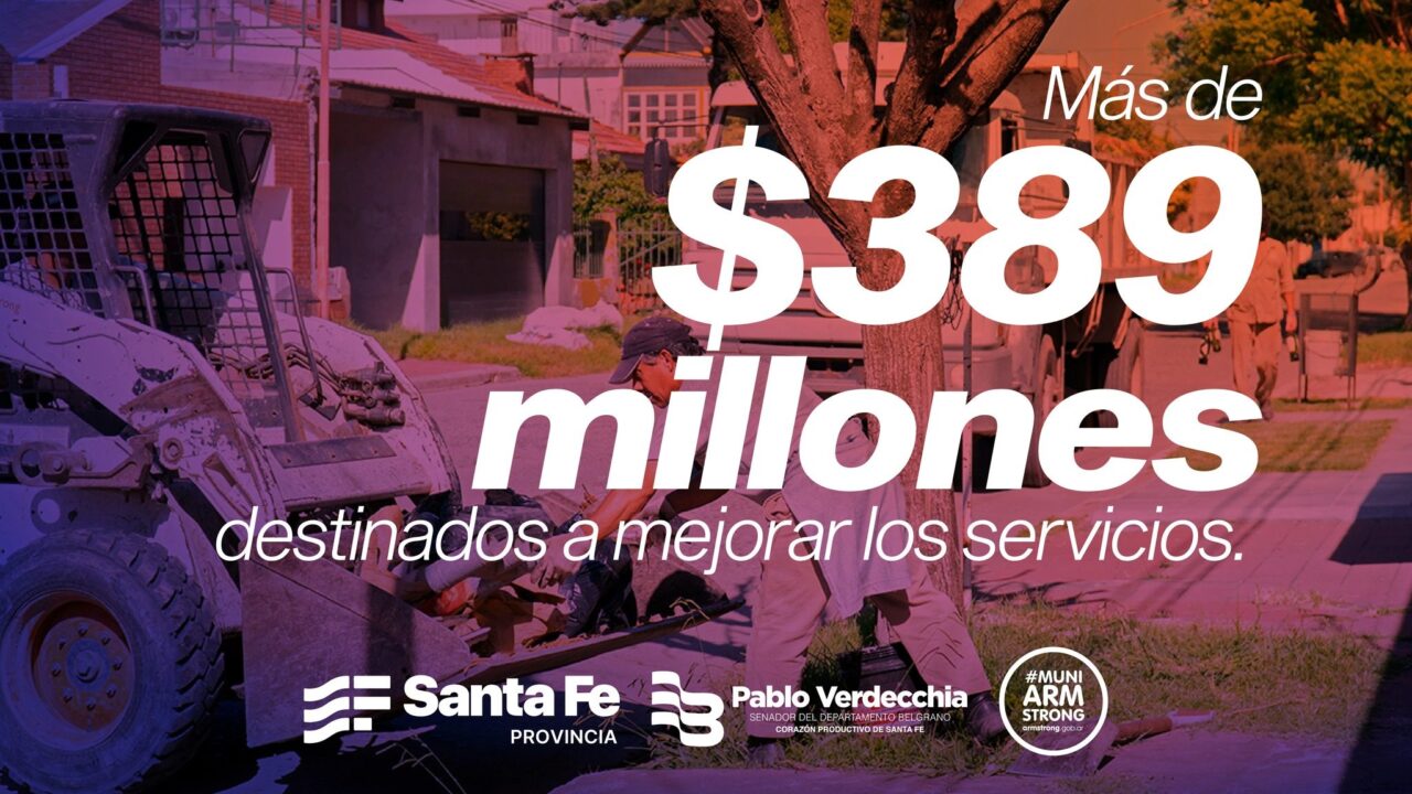 ARMSTRONG: EL MUNICIPIO IMPULSA UNA INVERSIÓN DE MÁS DE $403 MILLONES PARA MEJORAR LOS SERVICIOS
