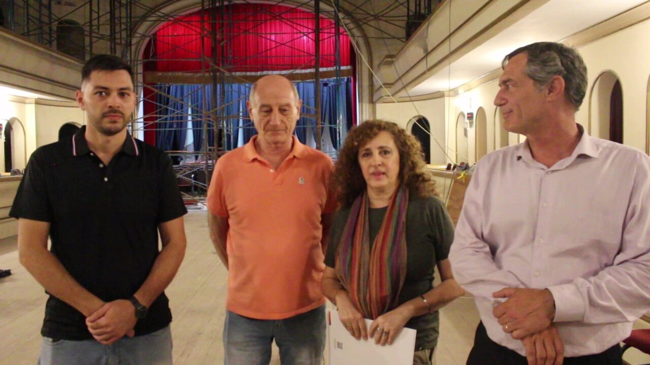 CONTINÚAN LOS TRABAJOS EN LA SALA DEL CINE TEATRO D’ANNUNZIO