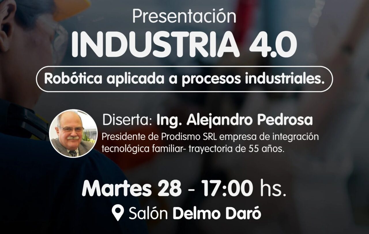 ARMSTRONG SERÁ SEDE DE UNA CHARLA SOBRE INDUSTRIA 4.0 Y ROBÓTICA APLICADA A PROCESOS INDUSTRIALES